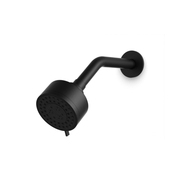 Artos Opera Multifunction Shower Head on Angled Arm Matte Black – F907-43BK