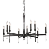 Landon 9 Light Chandelier in Matte Black