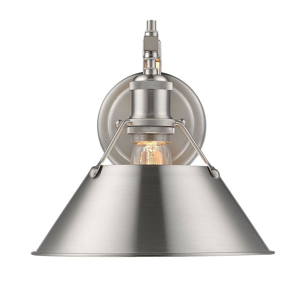 Orwell PW 1 Light Wall Sconce in Pewter with Pewter Shade