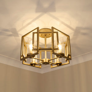 Marco Flush Mount in White Gold