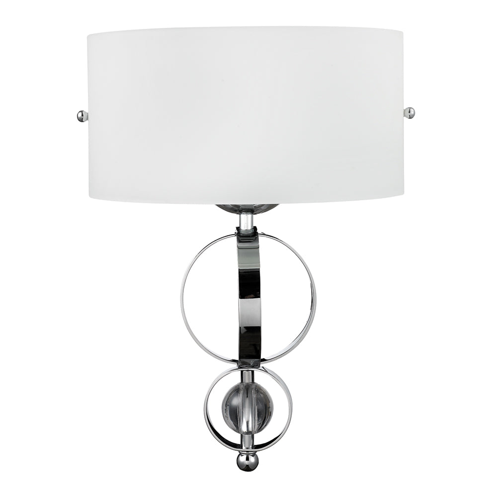 Cerchi Wall Sconce in Chrome with Etched Opal glass