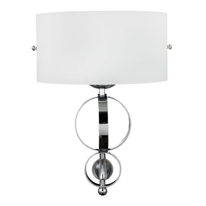 Cerchi Wall Sconce in Chrome with Etched Opal glass