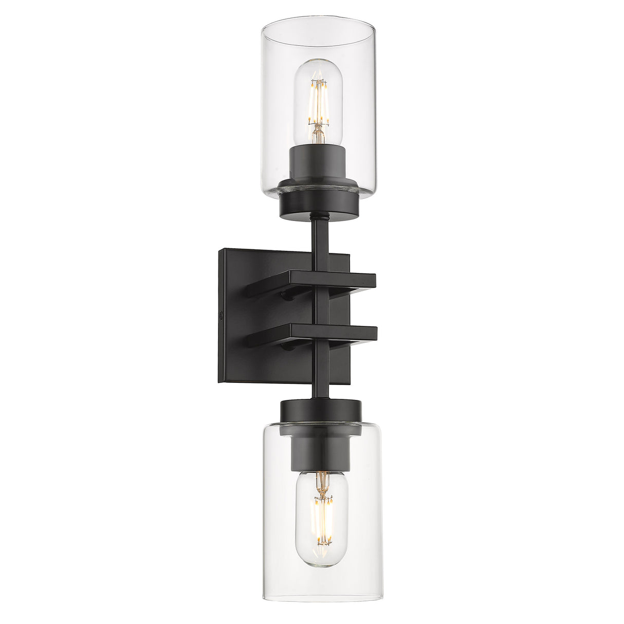 Tribeca 2 Light Wall Sconce in Matte Black