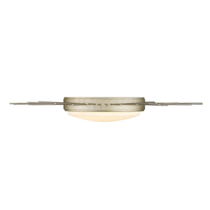 Kieran WG Flush Mount - 18" in White Gold with Opal Glass Shade