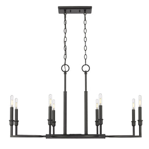 Ellyn Linear Pendant in Matte Black