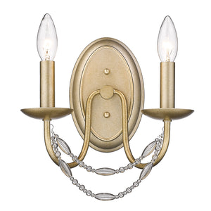 Mirabella 2 Light Wall Sconce in Golden Aura