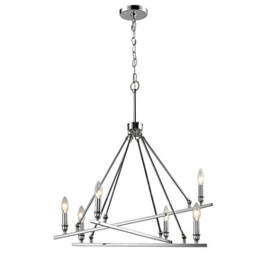 Garvin CH 6 Light Chandelier in Chrome
