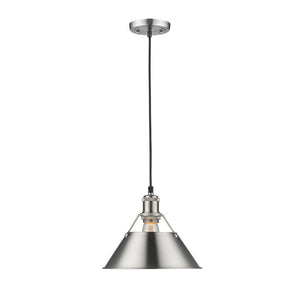 Orwell PW 1 Light Pendant - 10" in Pewter with Pewter Shade