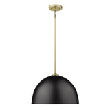 Zoey Large Pendant in Olympic Gold with Matte Black Shade