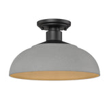 Levitt Natural Black Semi-Flush - Outdoor