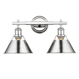 Orwell CH 2 Light Bath Vanity in Chrome with Chrome Shade