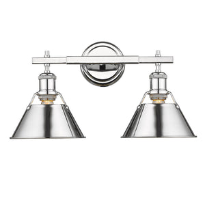 Orwell CH 2 Light Bath Vanity in Chrome with Chrome Shade
