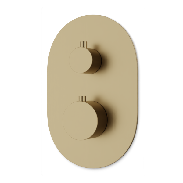 Artos Opera Thermostat with 3-Way Diverter & Off Position Trim Kit Satin Brass – F903B-58TKSB