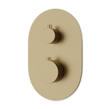 Artos Opera Thermostat with 3-Way Diverter & Off Position Trim Kit Satin Brass – F903B-58TKSB