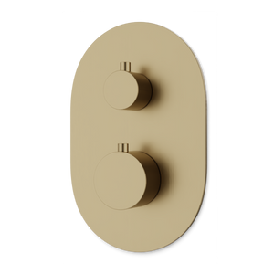 Artos Opera Thermostat with 3-Way Diverter & Off Position Trim Kit Satin Brass