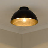 Zoey Flush Mount in Matte Black with Matte Black Shade