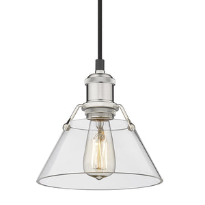 Orwell PW Small Pendant in Pewter with Clear Glass Shade