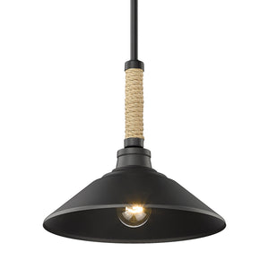 Journey Natural Black 1 Light Pendant