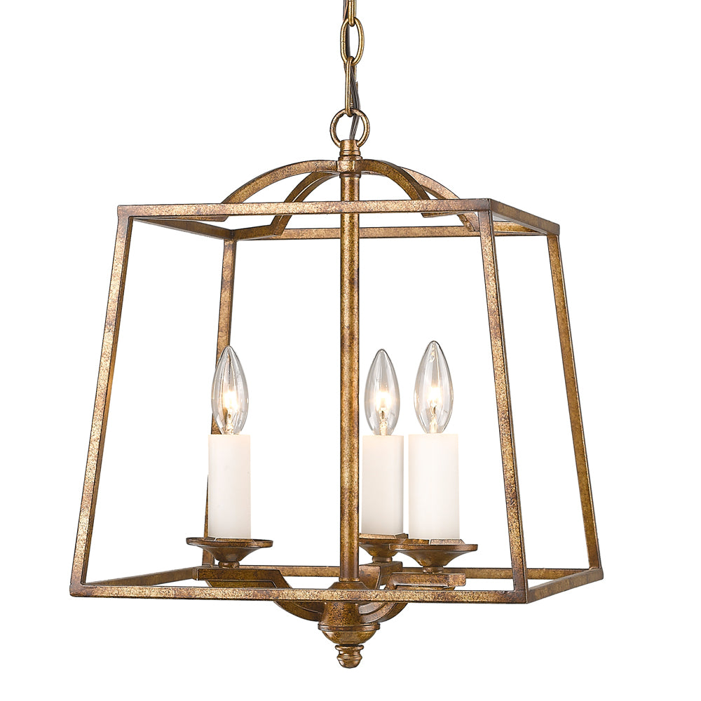 Athena 3 Light Pendant in Grecian Gold (Incandescent)