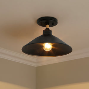 Journey Natural Black Semi-Flush