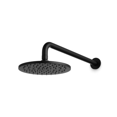 Artos Opera 8" Rain Shower Head on Wall Mount Arm Matte Black – F907-1BK