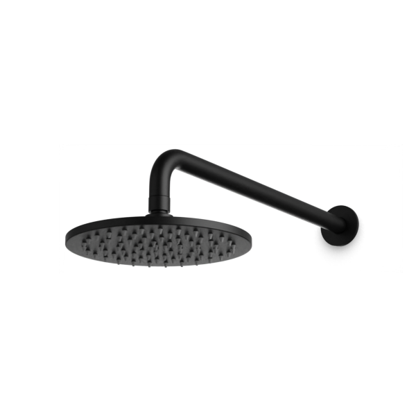 Artos Opera 8" Rain Shower Head on Wall Mount Arm Matte Black – F907-1BK