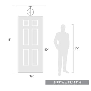 Colson PW Semi-Flush in Pewter