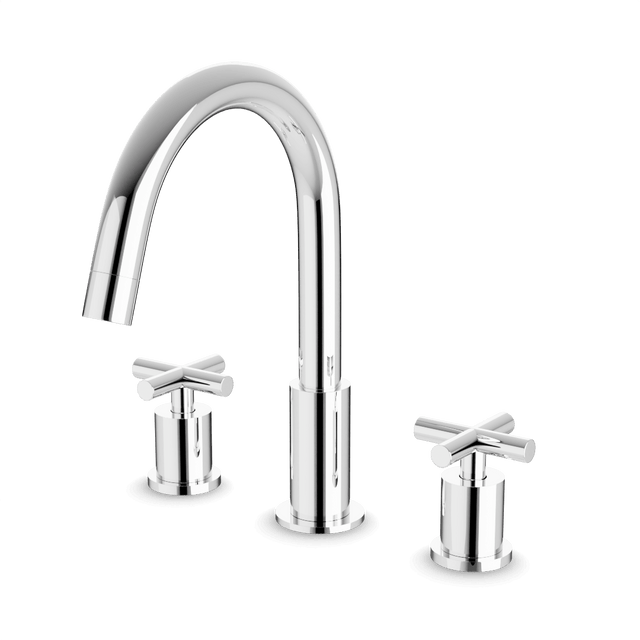 Artos Opera 8" Widespread Bathroom Faucet With Cross Handles Chrome – FS315CH