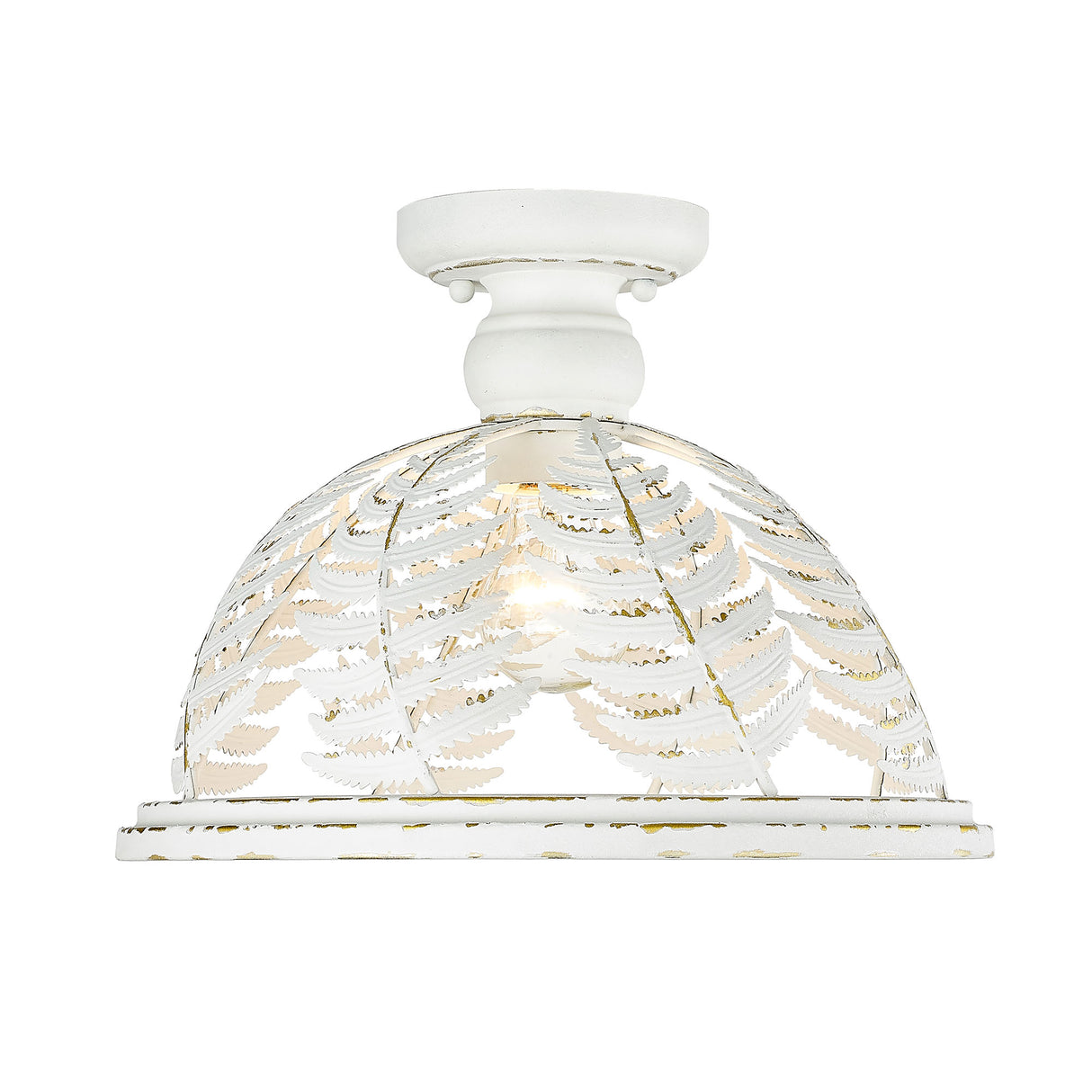 Annalin Vintage Decor White Semi-Flush
