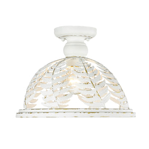 Annalin Vintage Decor White Semi-Flush