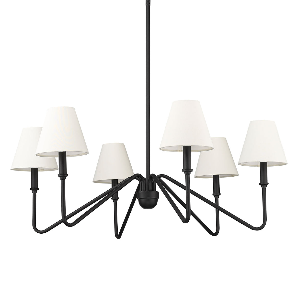 Kennedy Natural Black 6 Light Chandelier