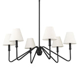 Kennedy Natural Black 6 Light Chandelier
