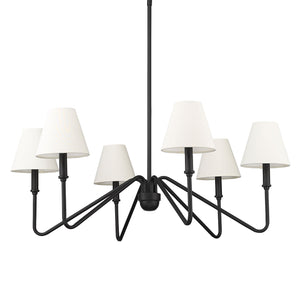 Kennedy Natural Black 6 Light Chandelier