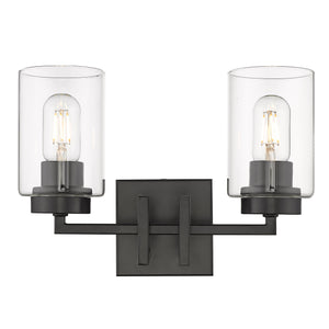 Tribeca 2 Light Bath Vanity in Matte Black