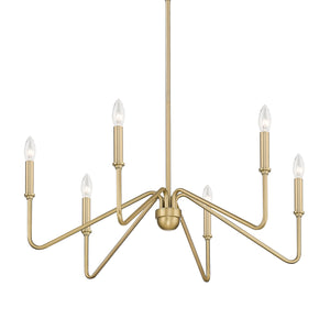 Kennedy BCB Brushed Champagne Bronze 6 Light Chandelier