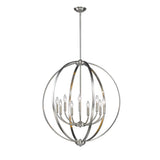 Colson PW 9 Light Chandelier in Pewter