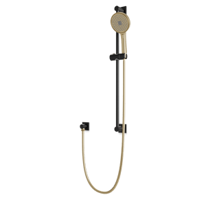 Artos Otella Multifunction Flexible Hose Slide Bar Kit with Separate Water Outlet Satin Brass / Matte Black