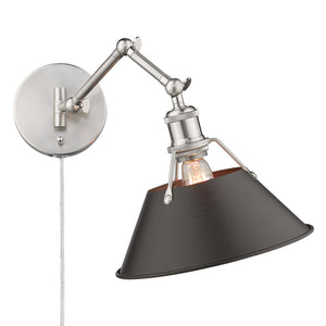 Orwell PW Articulating 1 Light Wall Sconce with Rubbed Bronze Shade