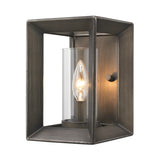 Smyth 1 Light Wall Sconce in Gunmetal Bronze with Clear Glass