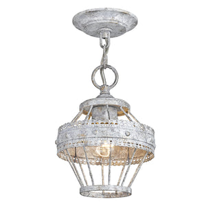 Ferris 1 Light Semi-Flush in Oyster