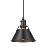 Orwell BLK Mini Pendant - 7" in Matte Black with Matte Black Shade