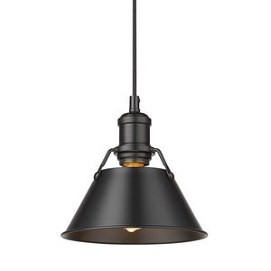 Orwell BLK Mini Pendant - 7" in Matte Black with Matte Black Shade