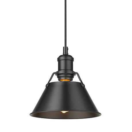 Orwell BLK Mini Pendant - 7" in Matte Black with Matte Black Shade