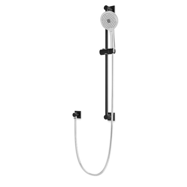 Artos Otella Multifunction Flexible Hose Slide Bar Kit with Separate Water Outlet Chrome / Matte Black – F907-117CHB