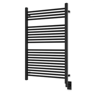 Artos Denby 44" x 30" Hardwired Heated Towel Rail Matte Black – M11175W-BK