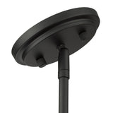 Olympia Mini Pendant in Matte Black with Clear Glass Shade