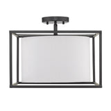 Manhattan Semi-Flush in Matte Black
