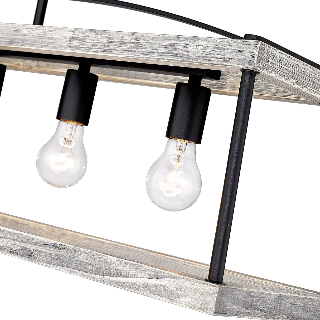 Teagan Linear Pendant in Natural Black with Gray Harbor Accents