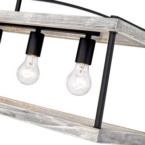 Teagan Linear Pendant in Natural Black with Gray Harbor Accents
