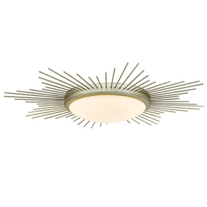 Kieran WG 24" Flush Mount in White Gold with Opal Glass